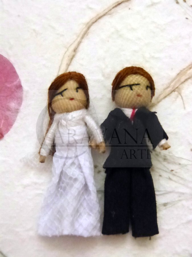 Svatební panenky pro štěstí- pár (5 cm) :: Caravana Arte